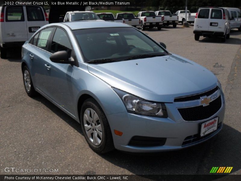 Ice Blue Metallic / Jet Black/Medium Titanium 2012 Chevrolet Cruze LS