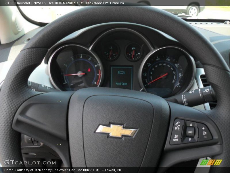 Ice Blue Metallic / Jet Black/Medium Titanium 2012 Chevrolet Cruze LS