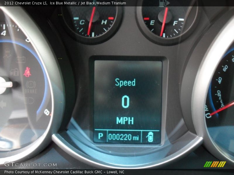 Ice Blue Metallic / Jet Black/Medium Titanium 2012 Chevrolet Cruze LS