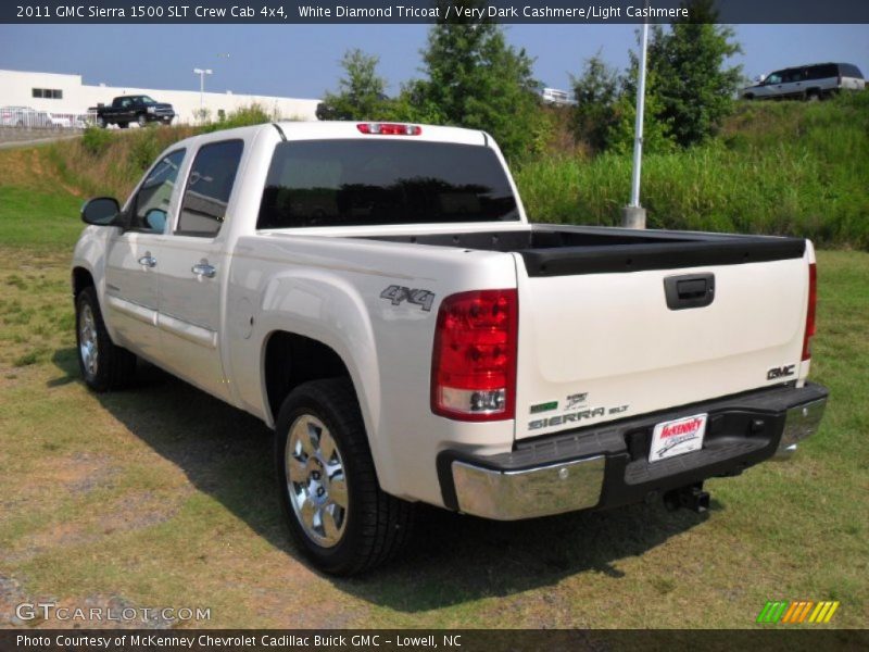 White Diamond Tricoat / Very Dark Cashmere/Light Cashmere 2011 GMC Sierra 1500 SLT Crew Cab 4x4