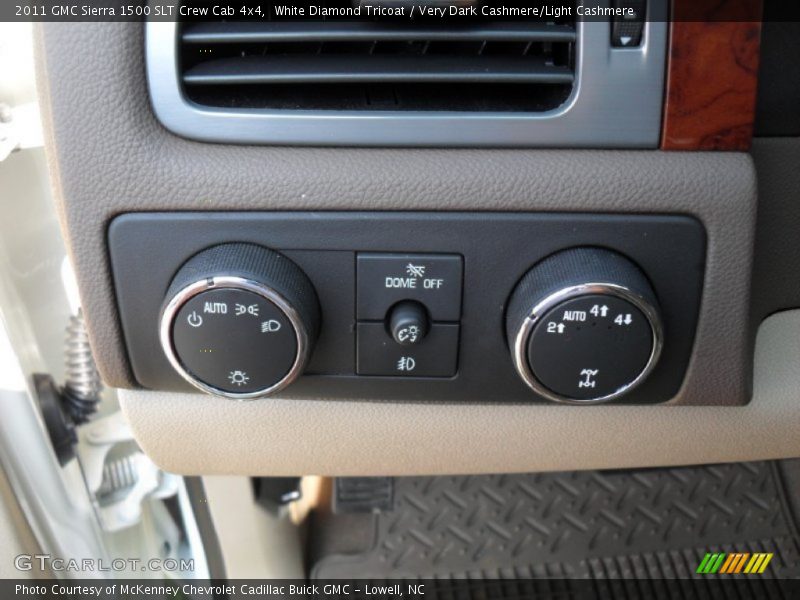 White Diamond Tricoat / Very Dark Cashmere/Light Cashmere 2011 GMC Sierra 1500 SLT Crew Cab 4x4