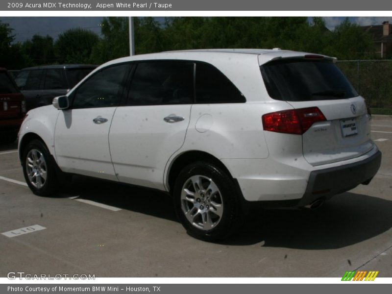 Aspen White Pearl / Taupe 2009 Acura MDX Technology