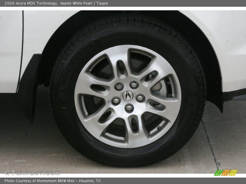 Aspen White Pearl / Taupe 2009 Acura MDX Technology