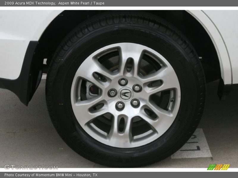 Aspen White Pearl / Taupe 2009 Acura MDX Technology