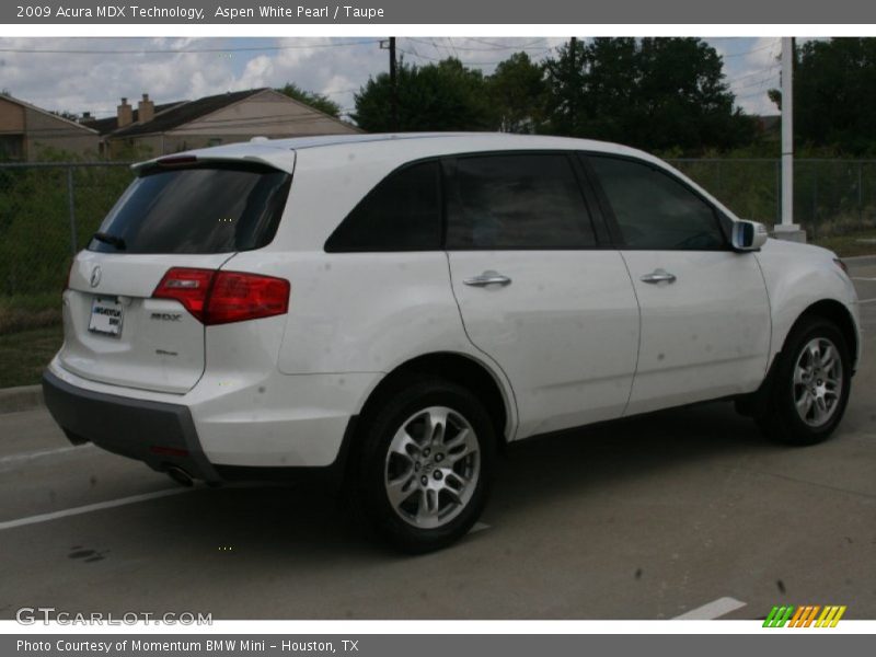 Aspen White Pearl / Taupe 2009 Acura MDX Technology