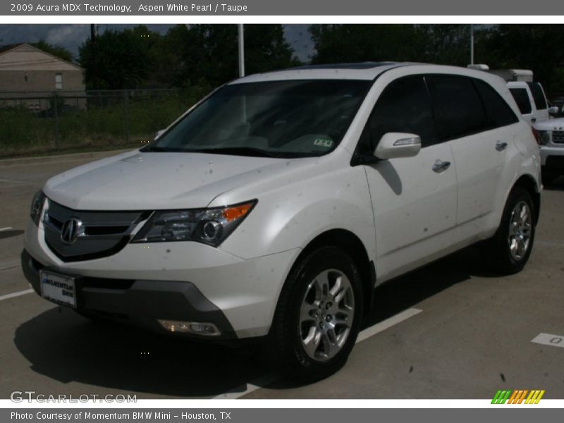 Aspen White Pearl / Taupe 2009 Acura MDX Technology