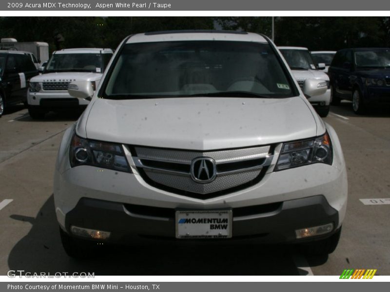 Aspen White Pearl / Taupe 2009 Acura MDX Technology