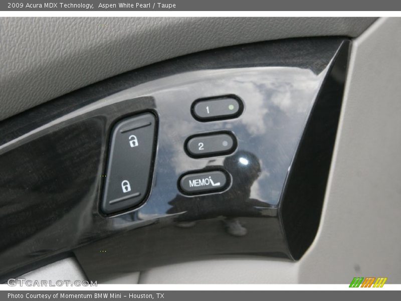 Aspen White Pearl / Taupe 2009 Acura MDX Technology