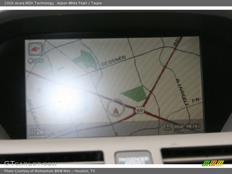 Aspen White Pearl / Taupe 2009 Acura MDX Technology
