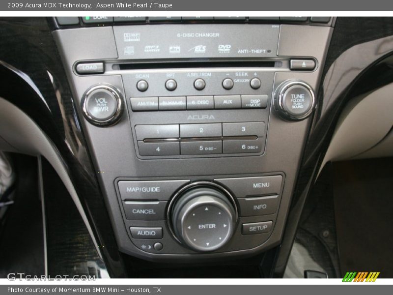 Aspen White Pearl / Taupe 2009 Acura MDX Technology