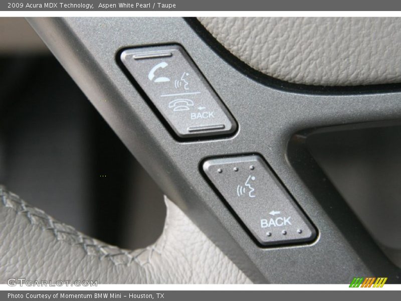 Aspen White Pearl / Taupe 2009 Acura MDX Technology