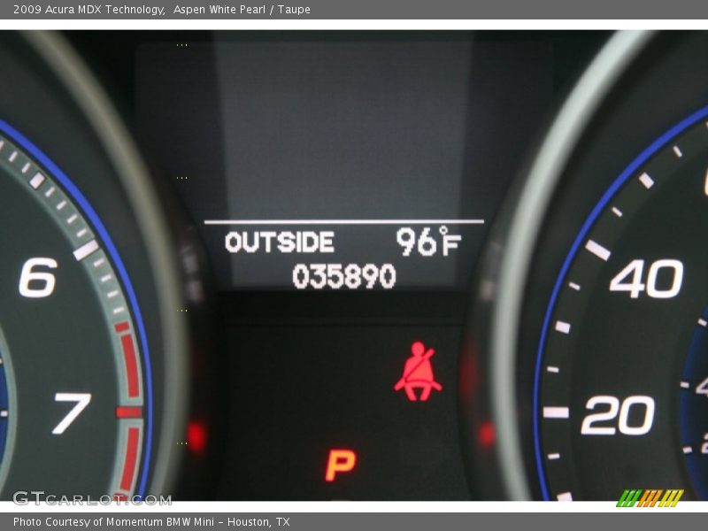 Aspen White Pearl / Taupe 2009 Acura MDX Technology
