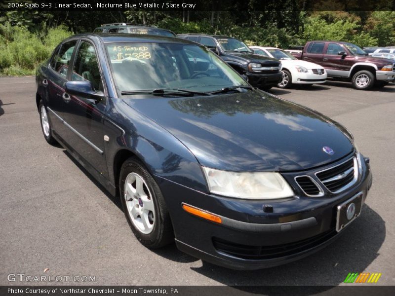 Nocturne Blue Metallic / Slate Gray 2004 Saab 9-3 Linear Sedan