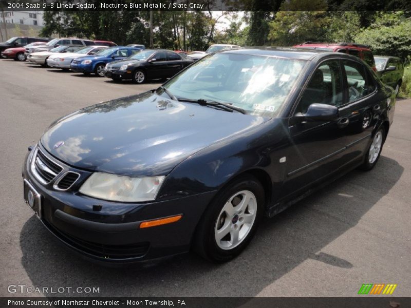 Nocturne Blue Metallic / Slate Gray 2004 Saab 9-3 Linear Sedan