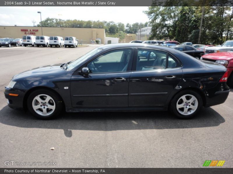 Nocturne Blue Metallic / Slate Gray 2004 Saab 9-3 Linear Sedan