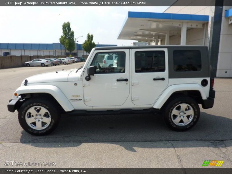 Stone White / Dark Khaki/Medium Khaki 2010 Jeep Wrangler Unlimited Sahara 4x4