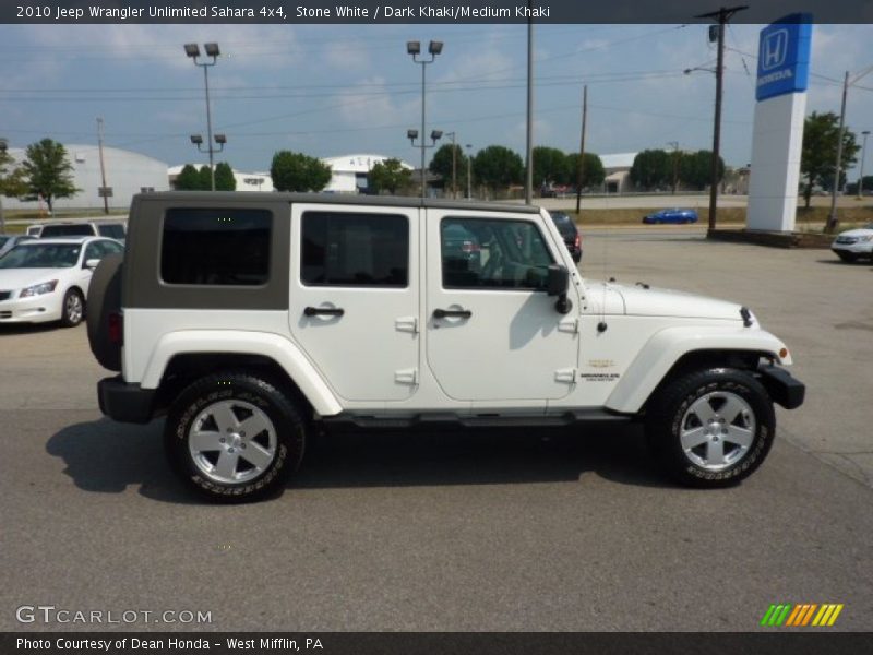 Stone White / Dark Khaki/Medium Khaki 2010 Jeep Wrangler Unlimited Sahara 4x4
