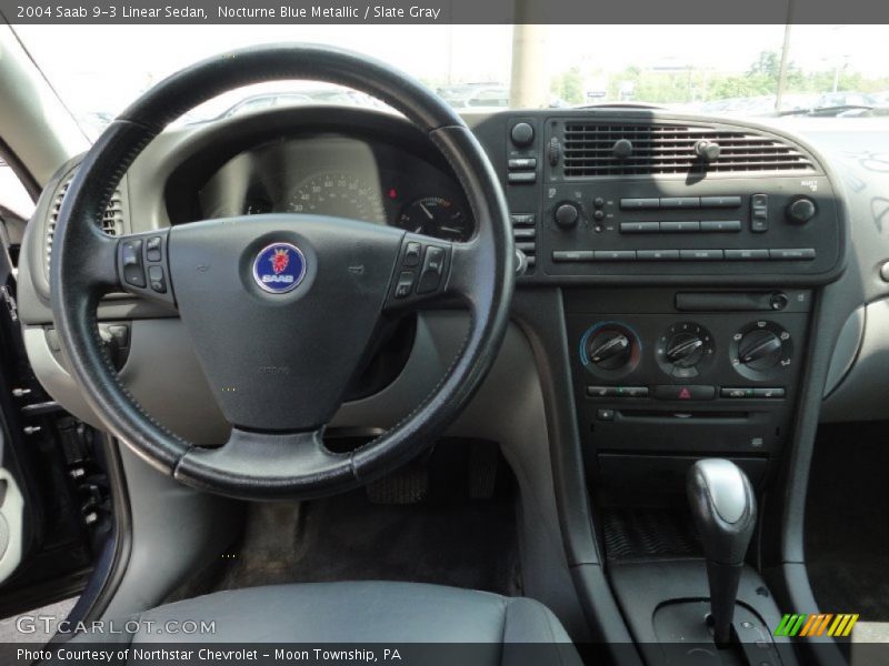 Nocturne Blue Metallic / Slate Gray 2004 Saab 9-3 Linear Sedan