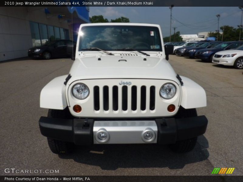 Stone White / Dark Khaki/Medium Khaki 2010 Jeep Wrangler Unlimited Sahara 4x4