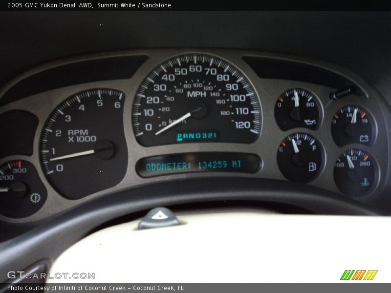 Summit White / Sandstone 2005 GMC Yukon Denali AWD