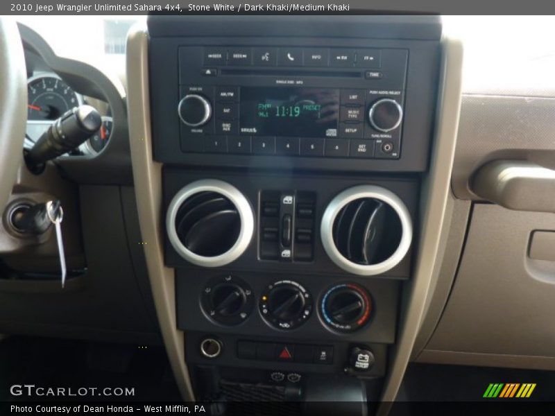 Stone White / Dark Khaki/Medium Khaki 2010 Jeep Wrangler Unlimited Sahara 4x4