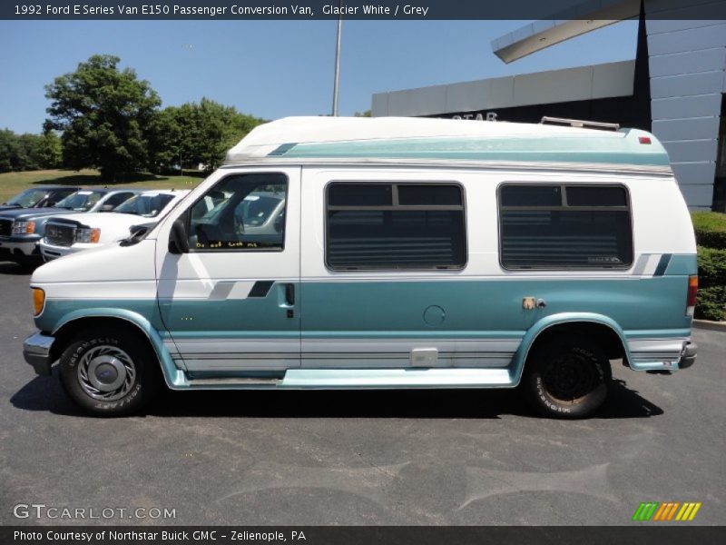 Glacier White / Grey 1992 Ford E Series Van E150 Passenger Conversion Van