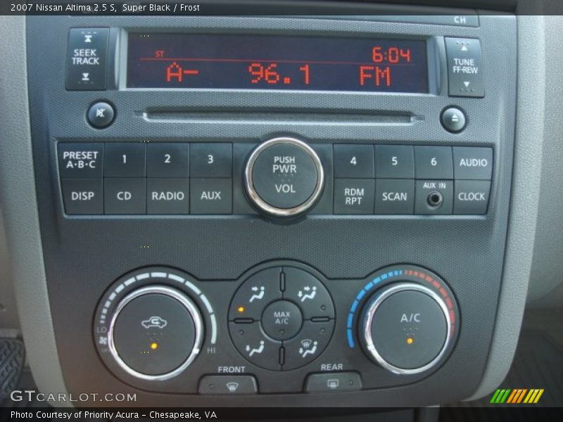 Super Black / Frost 2007 Nissan Altima 2.5 S