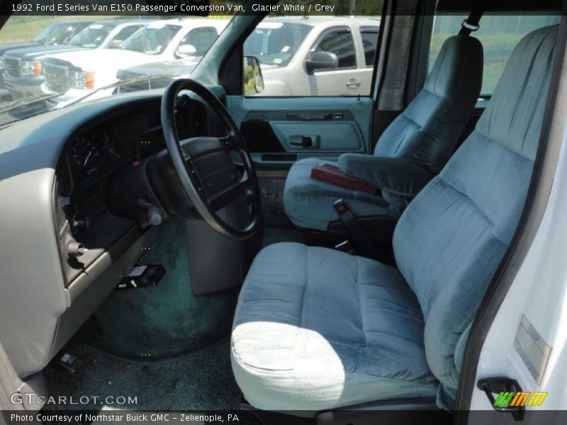 Glacier White / Grey 1992 Ford E Series Van E150 Passenger Conversion Van