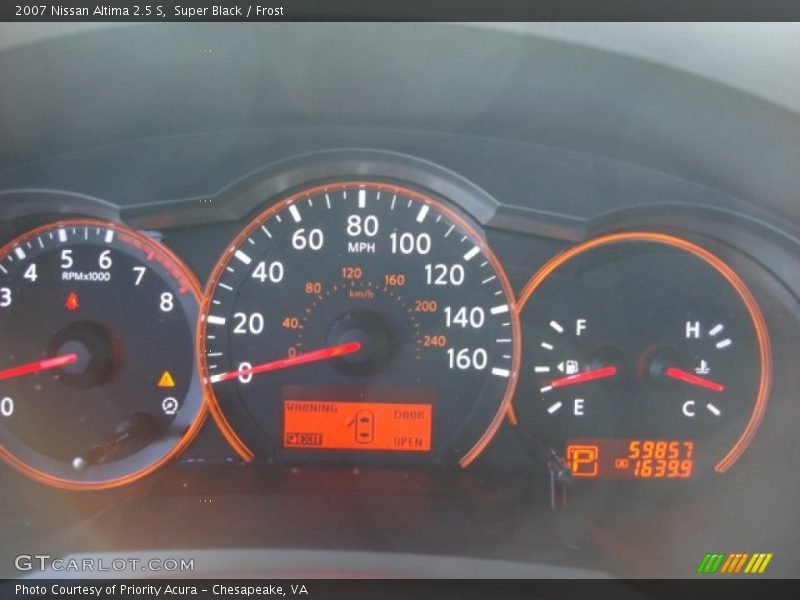Super Black / Frost 2007 Nissan Altima 2.5 S