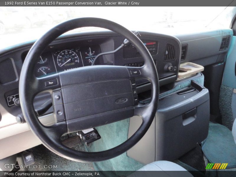 Glacier White / Grey 1992 Ford E Series Van E150 Passenger Conversion Van