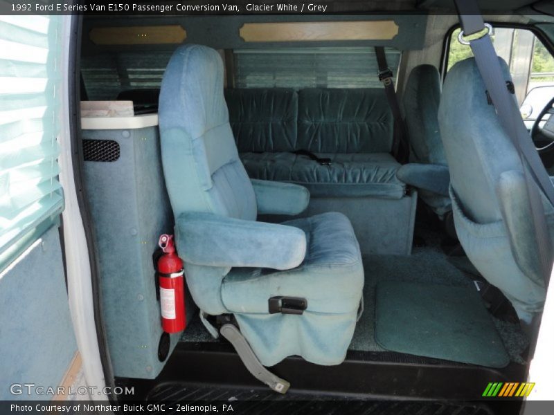 Glacier White / Grey 1992 Ford E Series Van E150 Passenger Conversion Van