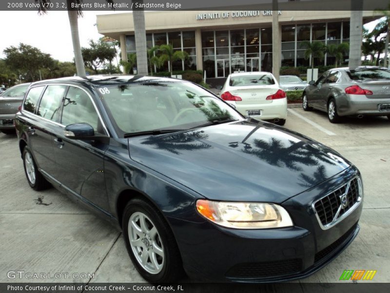 Barents Blue Metallic / Sandstone Beige 2008 Volvo V70 3.2