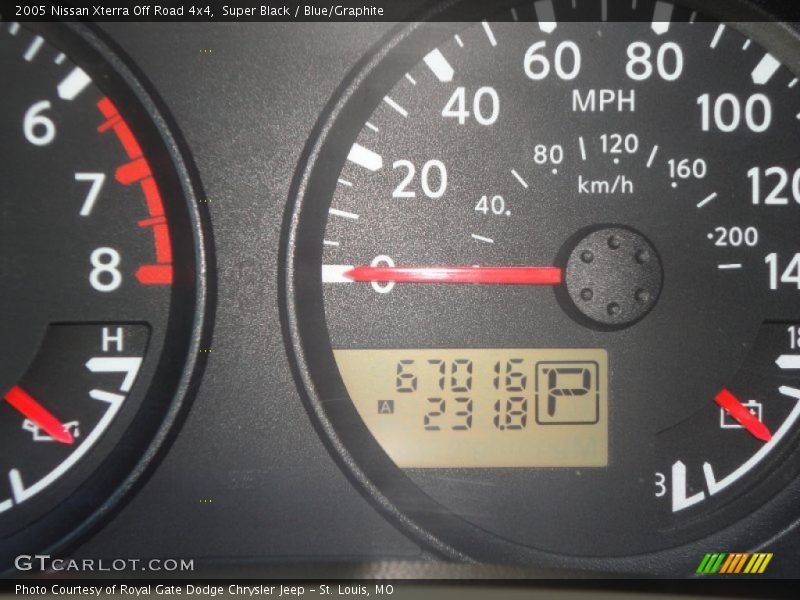 Super Black / Blue/Graphite 2005 Nissan Xterra Off Road 4x4
