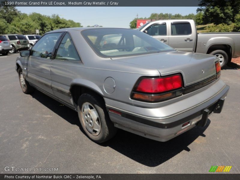 Medium Gray Metallic / Gray 1990 Pontiac Grand Prix LE Coupe