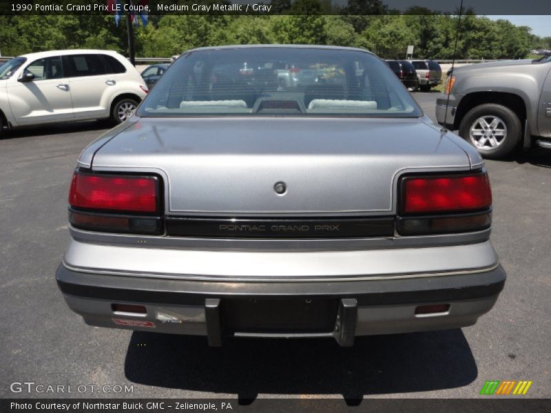 Medium Gray Metallic / Gray 1990 Pontiac Grand Prix LE Coupe