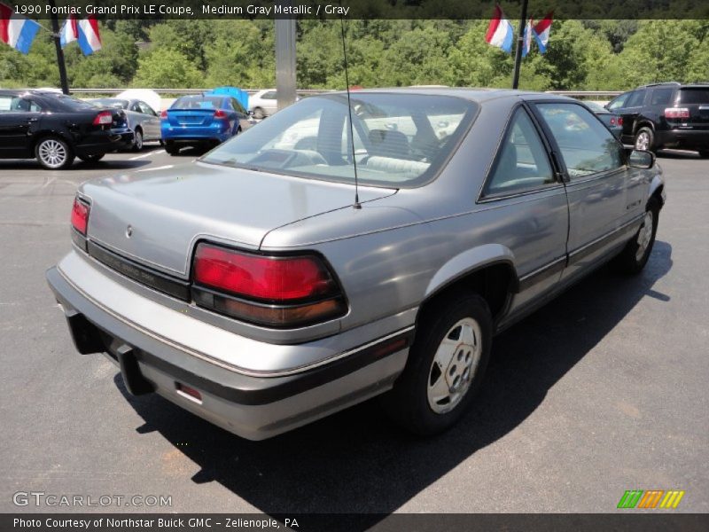 Medium Gray Metallic / Gray 1990 Pontiac Grand Prix LE Coupe