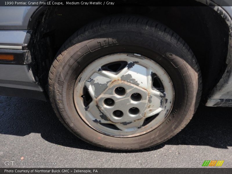 Medium Gray Metallic / Gray 1990 Pontiac Grand Prix LE Coupe