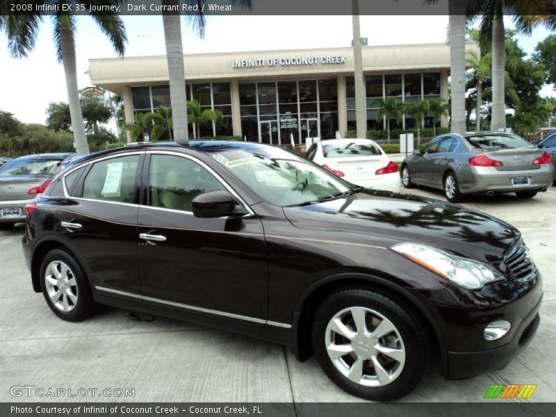 Dark Currant Red / Wheat 2008 Infiniti EX 35 Journey