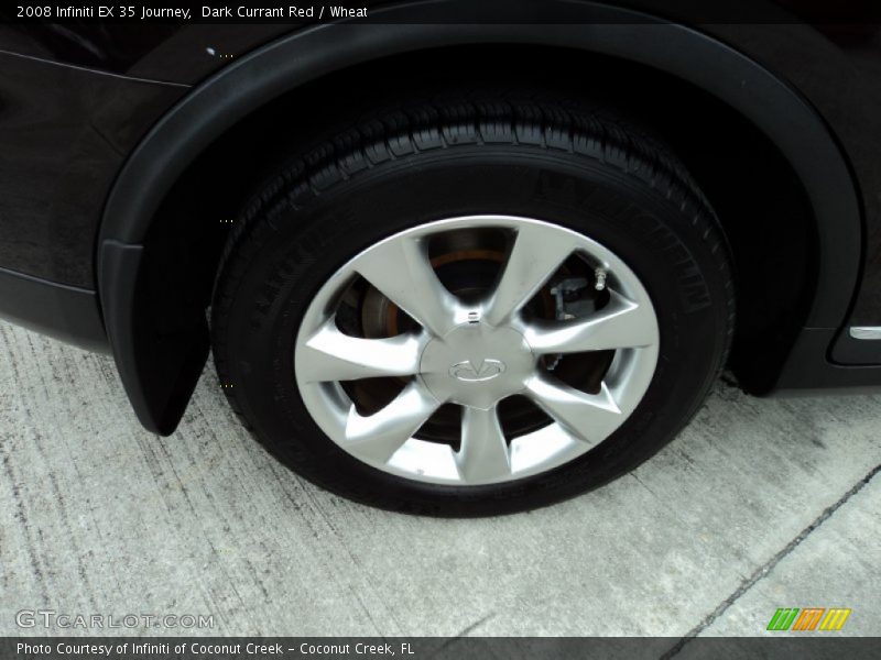 Dark Currant Red / Wheat 2008 Infiniti EX 35 Journey