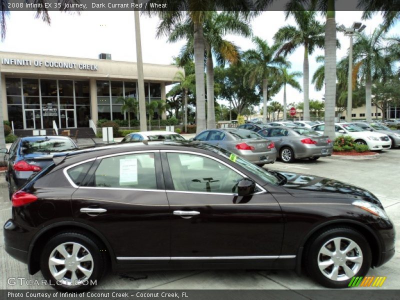 Dark Currant Red / Wheat 2008 Infiniti EX 35 Journey