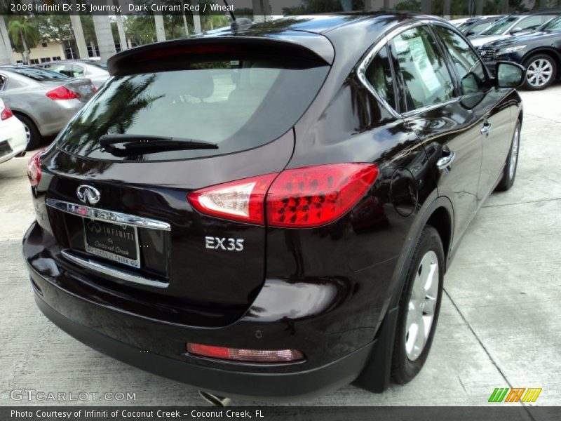 Dark Currant Red / Wheat 2008 Infiniti EX 35 Journey