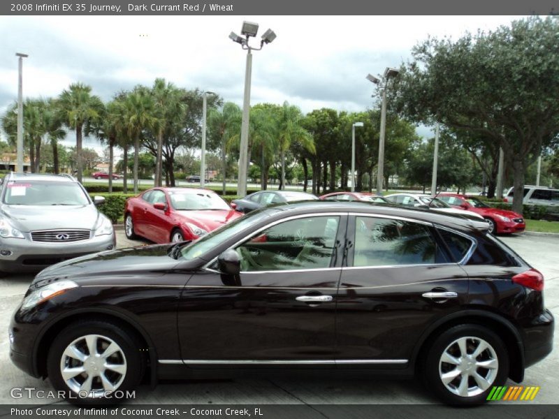 Dark Currant Red / Wheat 2008 Infiniti EX 35 Journey