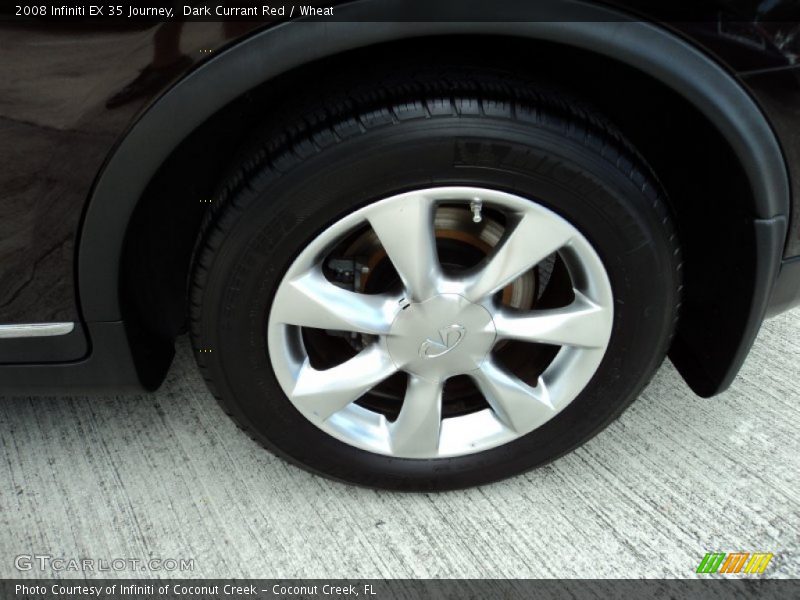 Dark Currant Red / Wheat 2008 Infiniti EX 35 Journey