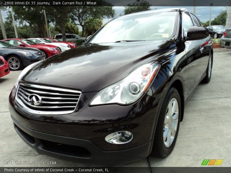 Dark Currant Red / Wheat 2008 Infiniti EX 35 Journey