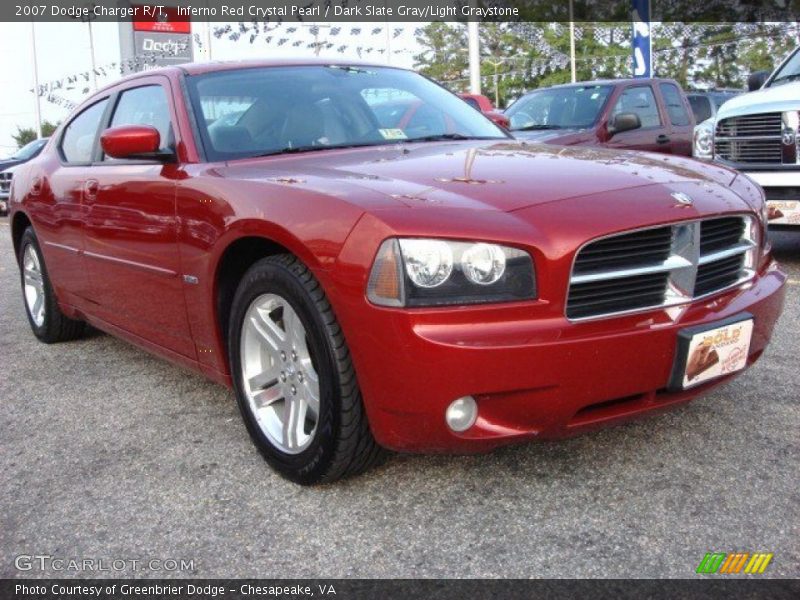Inferno Red Crystal Pearl / Dark Slate Gray/Light Graystone 2007 Dodge Charger R/T