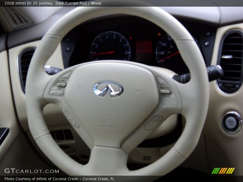 Dark Currant Red / Wheat 2008 Infiniti EX 35 Journey