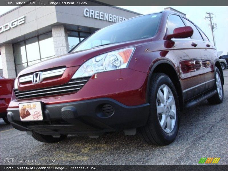 Tango Red Pearl / Gray 2009 Honda CR-V EX-L