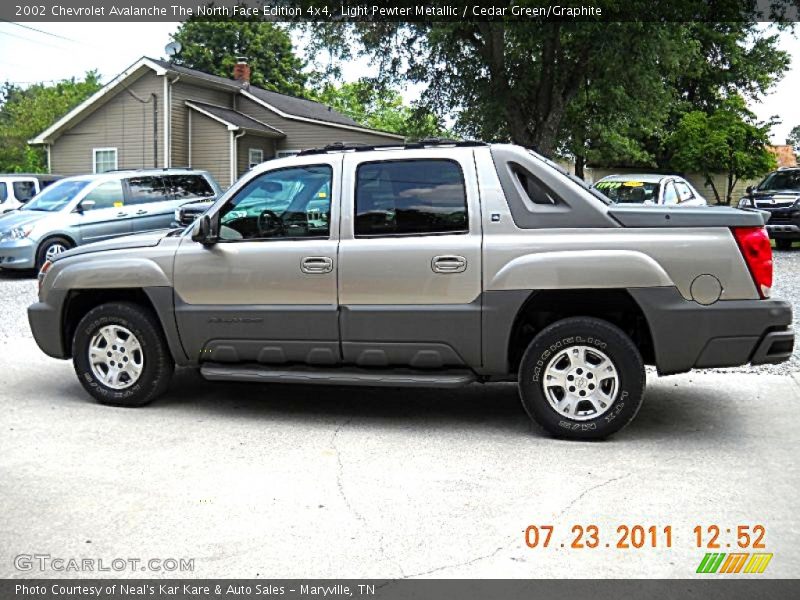 Light Pewter Metallic / Cedar Green/Graphite 2002 Chevrolet Avalanche The North Face Edition 4x4