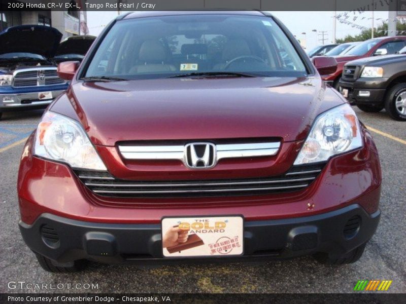 Tango Red Pearl / Gray 2009 Honda CR-V EX-L