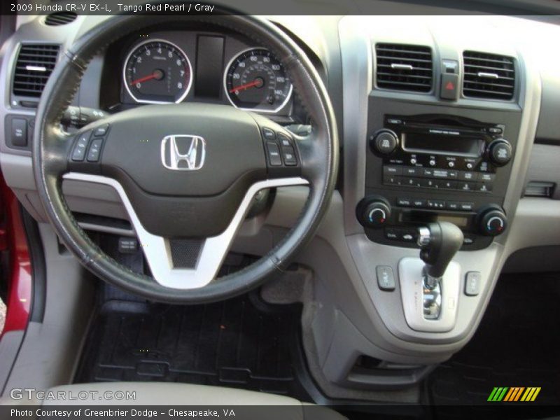 Tango Red Pearl / Gray 2009 Honda CR-V EX-L